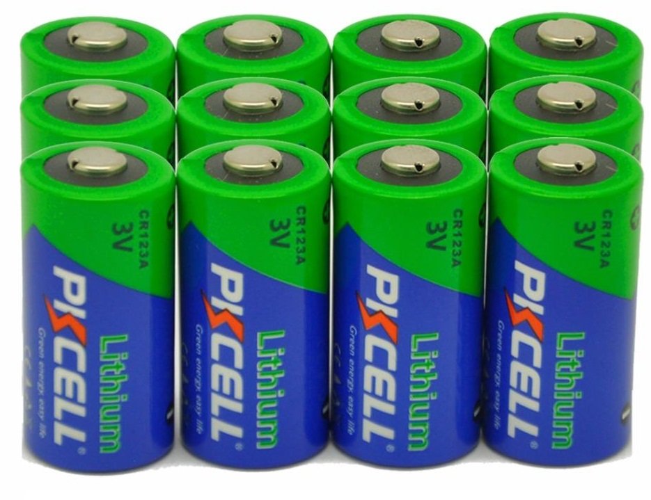 12-pack-pkcell-cr123a-batteries.jpg CR123A Battery 1500mAh 3V - Image 1