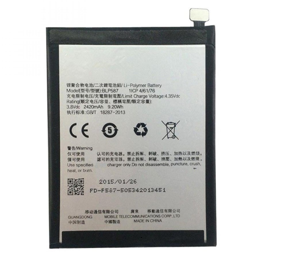 OPPO-R1C-Battery-Replacement-BLP587.jpg BLP587 Battery 2400mAh 3.8V - Image 1